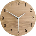Modern Clock, Natural Oak Wood Clock, Wooden, Wall Clock, Minimalist Clock, Silent Clock Handmade Home and Office Decor Clock (30 Inch)