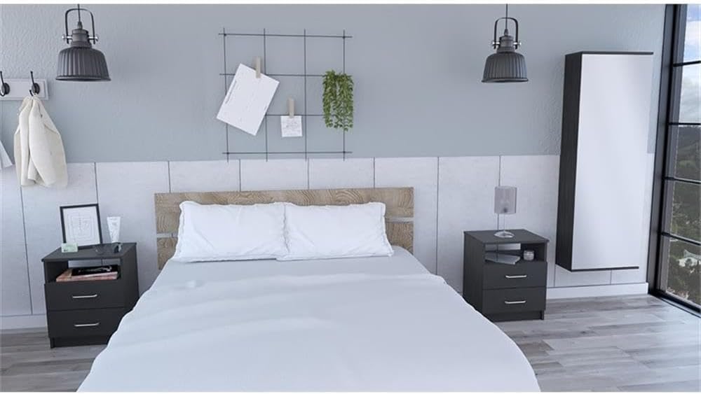 Tuhome Napoles 3 Piece Bedroom Set Multi-Color Engineered Wood