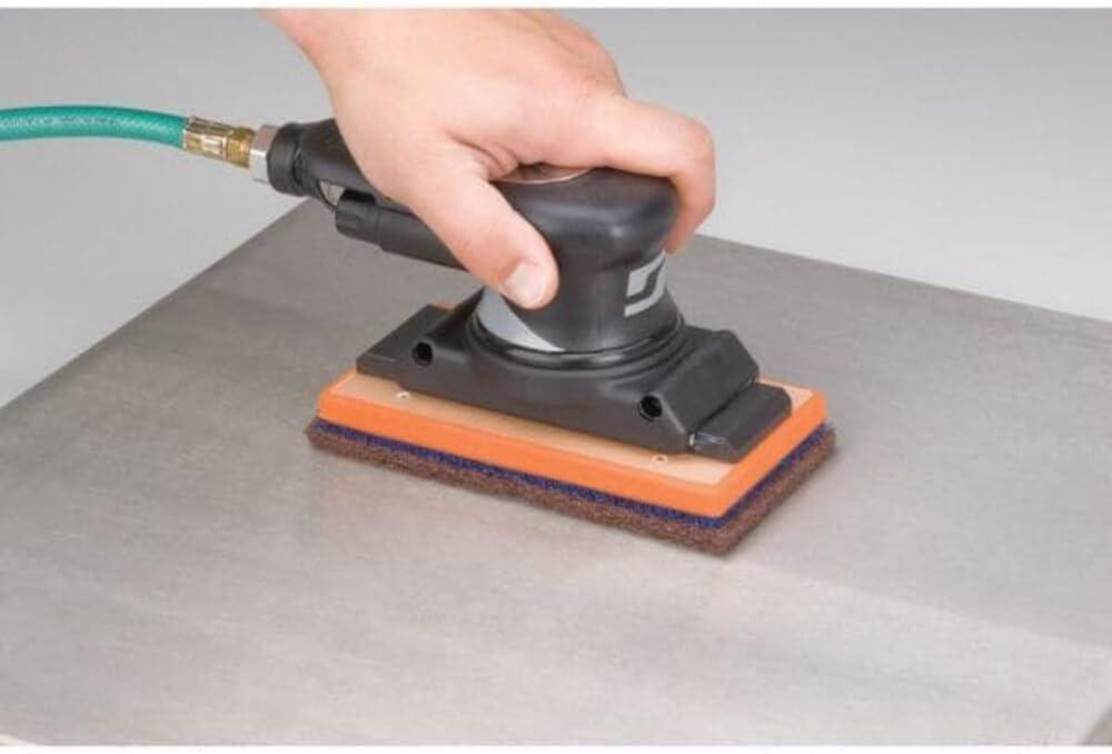 Dynabrade (57400) Dynaline Air-powered In-Line Finishing Sander, Non-Vacuum, 2-3/4-Inch Wide by 8-Inch Length Pad, 2,400 strokes per minute, Black in Color
