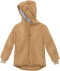 Ecoable Organic Boiled Merino Wool Jacket Kids, Hooded Coat Boys Girls, Made in Germany