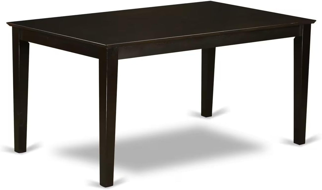 East West Furniture CAP6S-CAP-W 6 Piece Kitchen Table Set Contains a Rectangle Dining Table and 4 Dining Chairs with a Bench, 36x60 Inch, Cappuccino