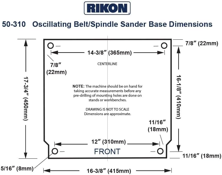 Rikon Benchtop Oscillating Belt/spindle Sander