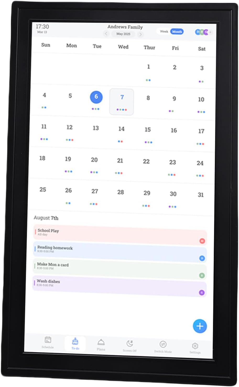 Yoidesu Smart Digital Calendar, 1080p HD Touchscreen Interactive Chore Chart with App Control, Desk WiFi Family Planner with 32GB Memory, for Family Schedules Meeting Reminders (US Plug)