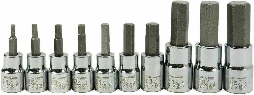 20pc Drop Forged SAE + Metric 3/8' & 1/2' Drive Hex Key Allen Head Socket,Jikkolumlukka