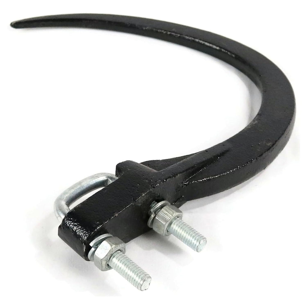9' Hay Accumulator Grapple Hook Kit with U-Bolts and Hardware, 16 Pack, Black, Fits 1 1/4' Square Bars