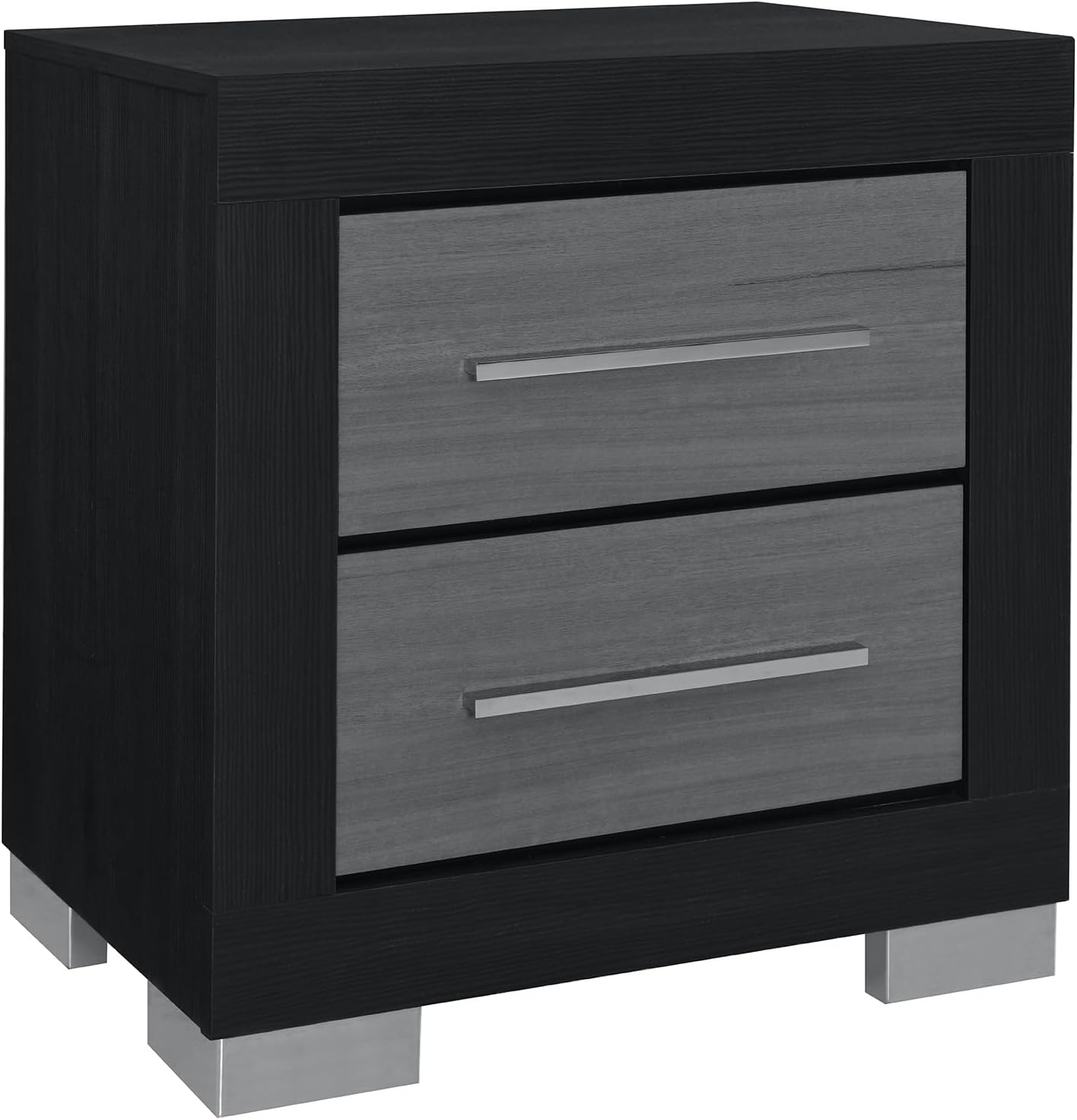 5PC Black Grey Full Bedroom Set