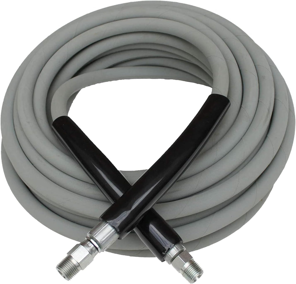 MTM Hydro Kobrajet High Pressure Washer Hose 3/8' 4000 PSI 75' for Car Wash and Detailing, Pressure Washer Accessories, Non-Marking Gray