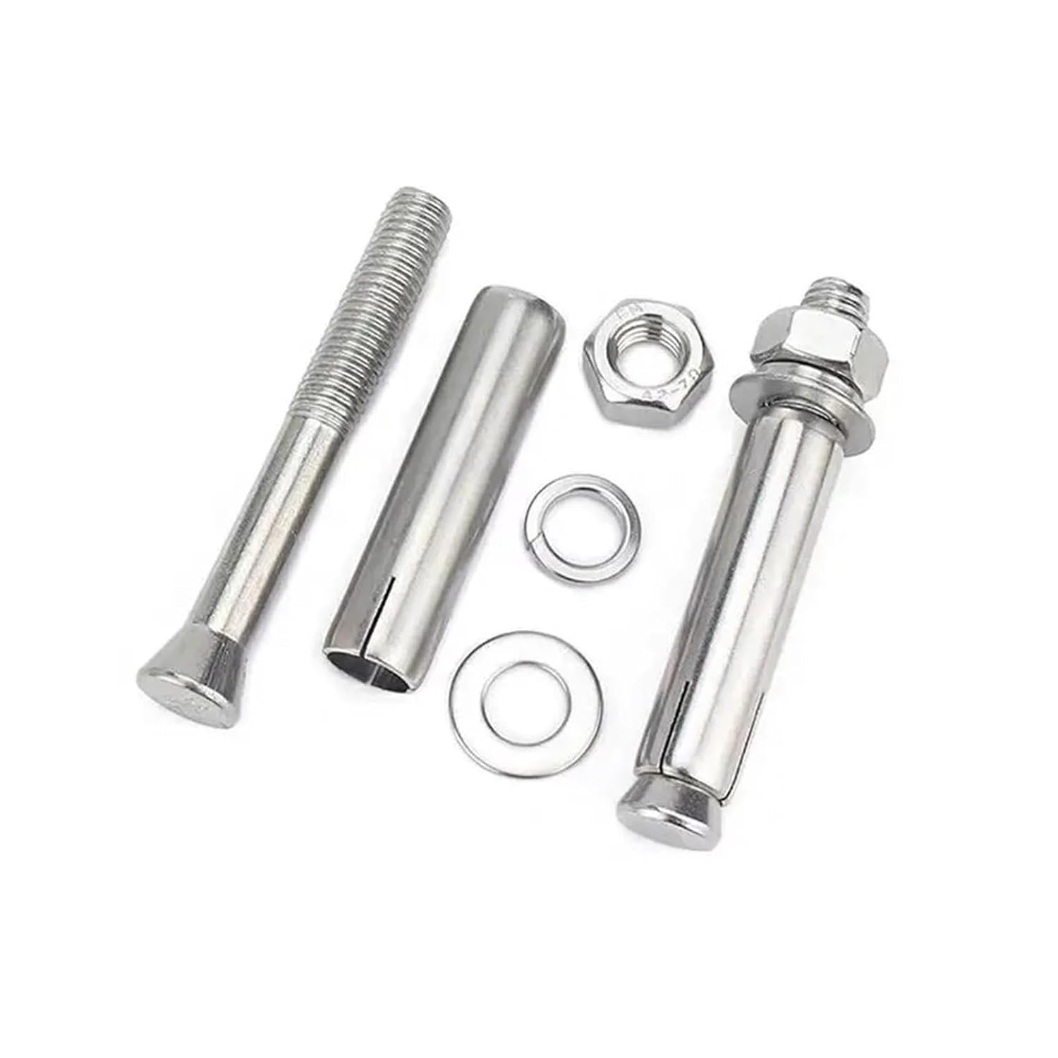 Anchor Bolts,Expansion Bolt, 304 Stainless Steel and 201 Stee Expansion Screws M6 M8 M10 M12 M14 M16 Concrete Anchors Bolts Hook Bolt(304 M20x200 1PCS)
