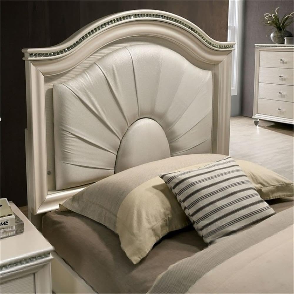 Furniture of America FOA Devado Contemporary 3-Piece White Wood Bedroom Set - Full + 2 Nightstands