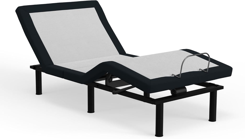 Blissful Nights e4 Twin XL Adjustable Bed Base with Massage, Anti-Snore, Zero Gravity, Dual USB Charging Station, Under Bed Nightlight, Wireless Remote Head and Foot Incline