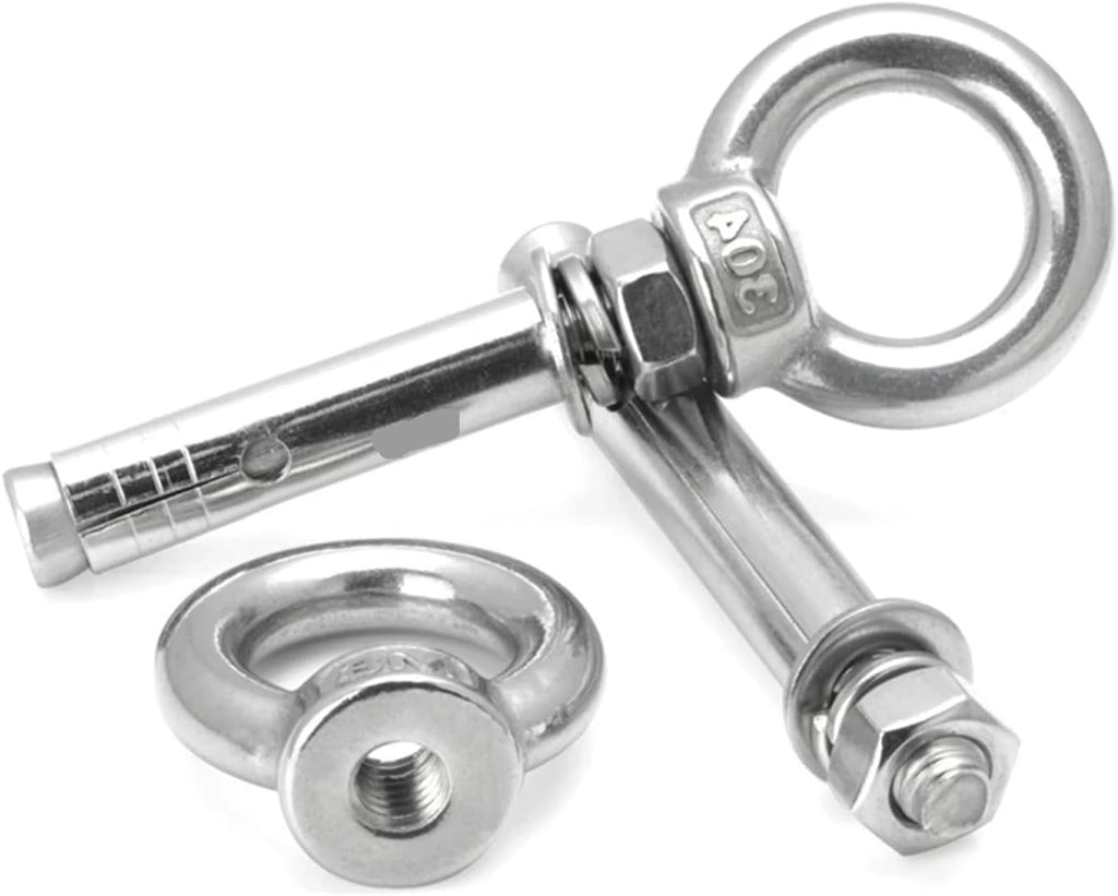 M6~M16 Sleeve Anchor Concrete Expansion Bolt 304Stainless Steel Hook Universal Ring Screws(M16x200mm 1pc)