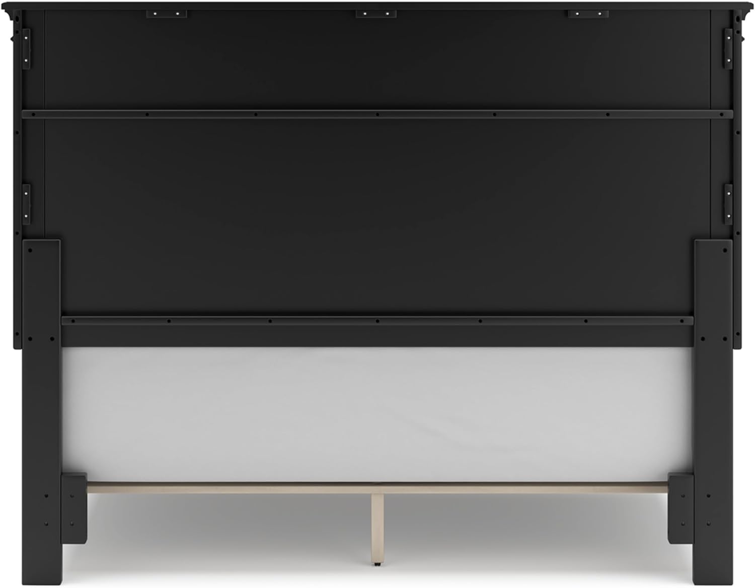 Signature Design by Ashley Lanolee Transitional Queen Panel Bed with Tapered Feet, Foundation or Box Spring Needed, Black
