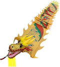 Chinese New Year Decorations Chinese Dragon Dance Ribbon Streamer for Outdoor Fitness Party Stage Performance Prop Spring Festival Party Supplies(Yellow,10m)