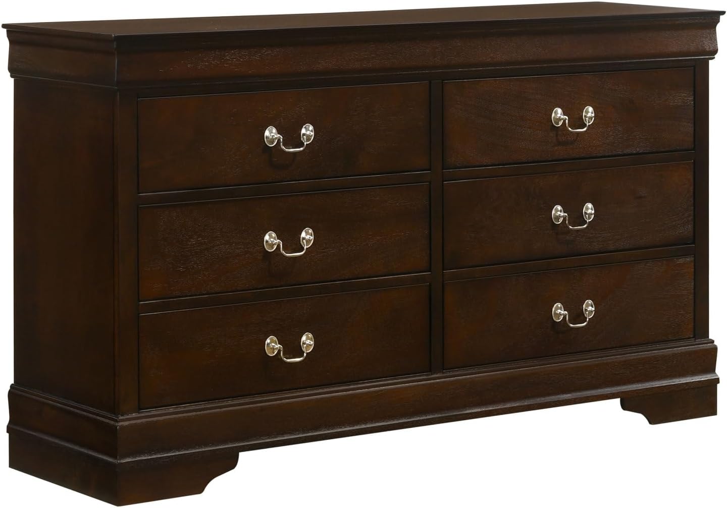 Bruno Cappuccino 4-Piece Full Bedroom Set - Wood Cappuccino - Traditional Silhouette with Elegant Finish - Bedroom Decor