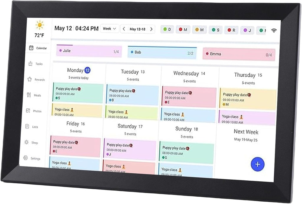 Smart Digital Calendar, 15.6 Inch Touchscreen WiFi 1080P HD Interactive Display Family Planner with APP 32G Memory Storage, Photo Frame Function for Wall Desk Mount Living Room (us)