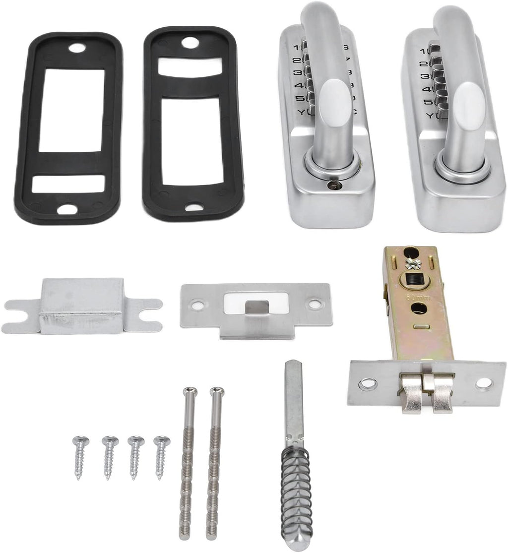 Keyless Entry Door Lock Mechanical Combination Gate Lock Code Lock Keypad Lock Doors Password Security Lock Double Sided Keypads Door Lock with Handle for Outdoor Fences