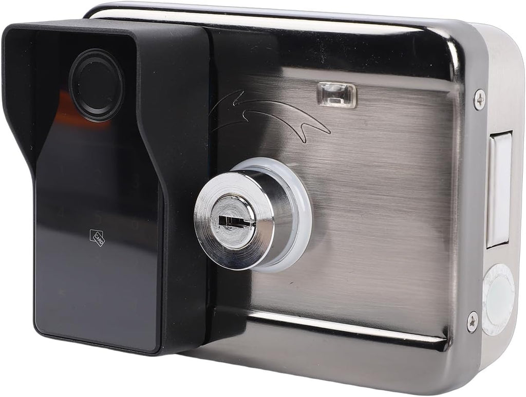 Luocute Smart Gate Lock, Double Sided Keypad Door Lock, 5 Unlock Methods Keyless Entry Fingerprint Door Locking, Electronic Deadbolt Set, Waterproofing for Garden Garage Yard