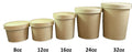 250 Sets Kraft Paper Food Containers With Vented Lids, To Go Hot Soup Bowls, Disposable Ice Cream Cups - Kraft
