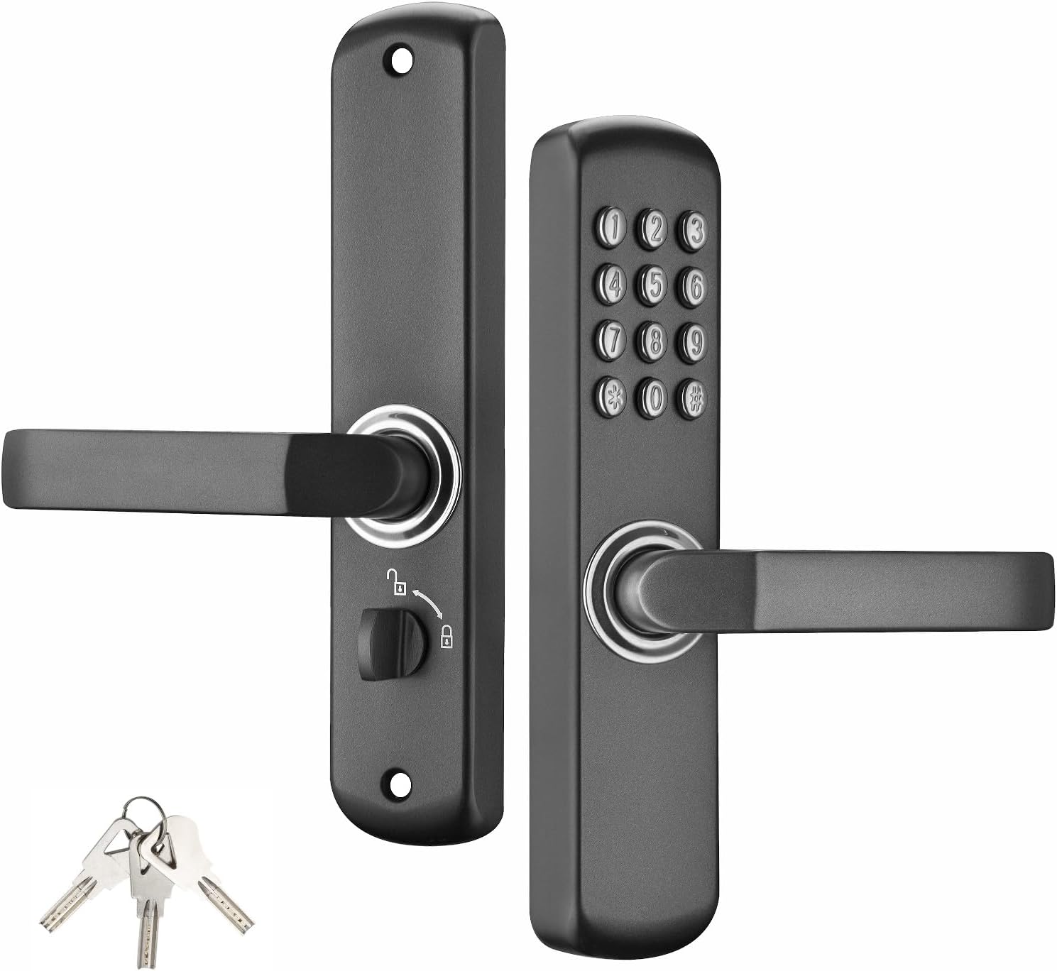 MUTEX Mechanical Door Lock MX230G - Both Keyless Keypad or Mechanical Key Entry, Water & Heat/Fire Proof, 100% Mechanical, Good for Indoor & Outdoor (2026 New Version)