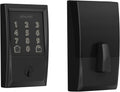 Schlage Encode Smart WiFi Deadbolt Lock with Greenwich Trim, Matte Black | Keyless entry door lock, Touchscreen keypad, App control, Alexa, Google Home, Ring & Airbnb compatible, Certified security