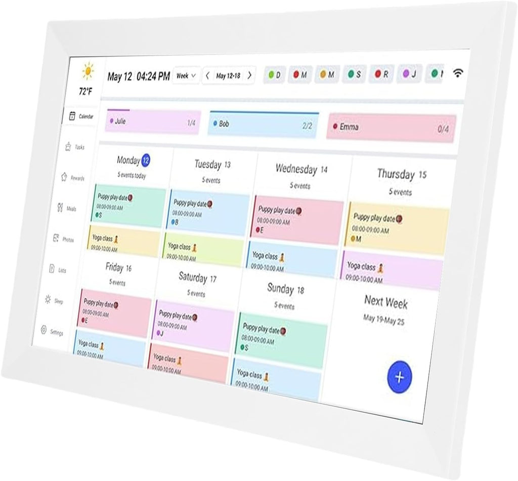 Ejoyous Digital Wall Calendar, 15.6 Inch Electronic Calendar Family Planner Screen with Touchscreen WiFi Digital Planner Touchscreen Smart Desk (US Plug)