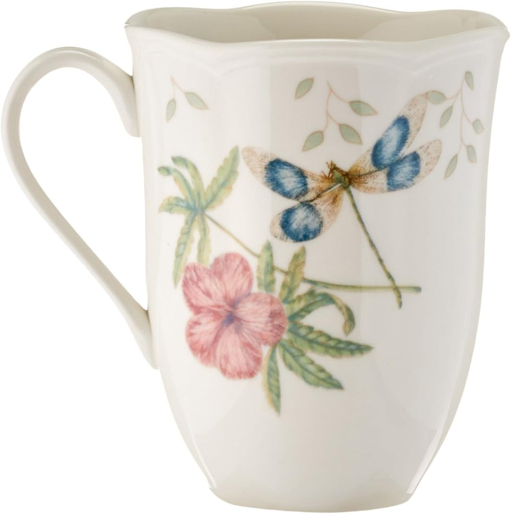 Lenox Dinnerware Set, Butterfly Meadow 18-Piece Set, Service For 6, White Porcelain, Butterfly And Flower Designs, Plates And Bowls Sets, Dishwasher Safe, Home & Kitchen (Assorted, 18 Pieces)