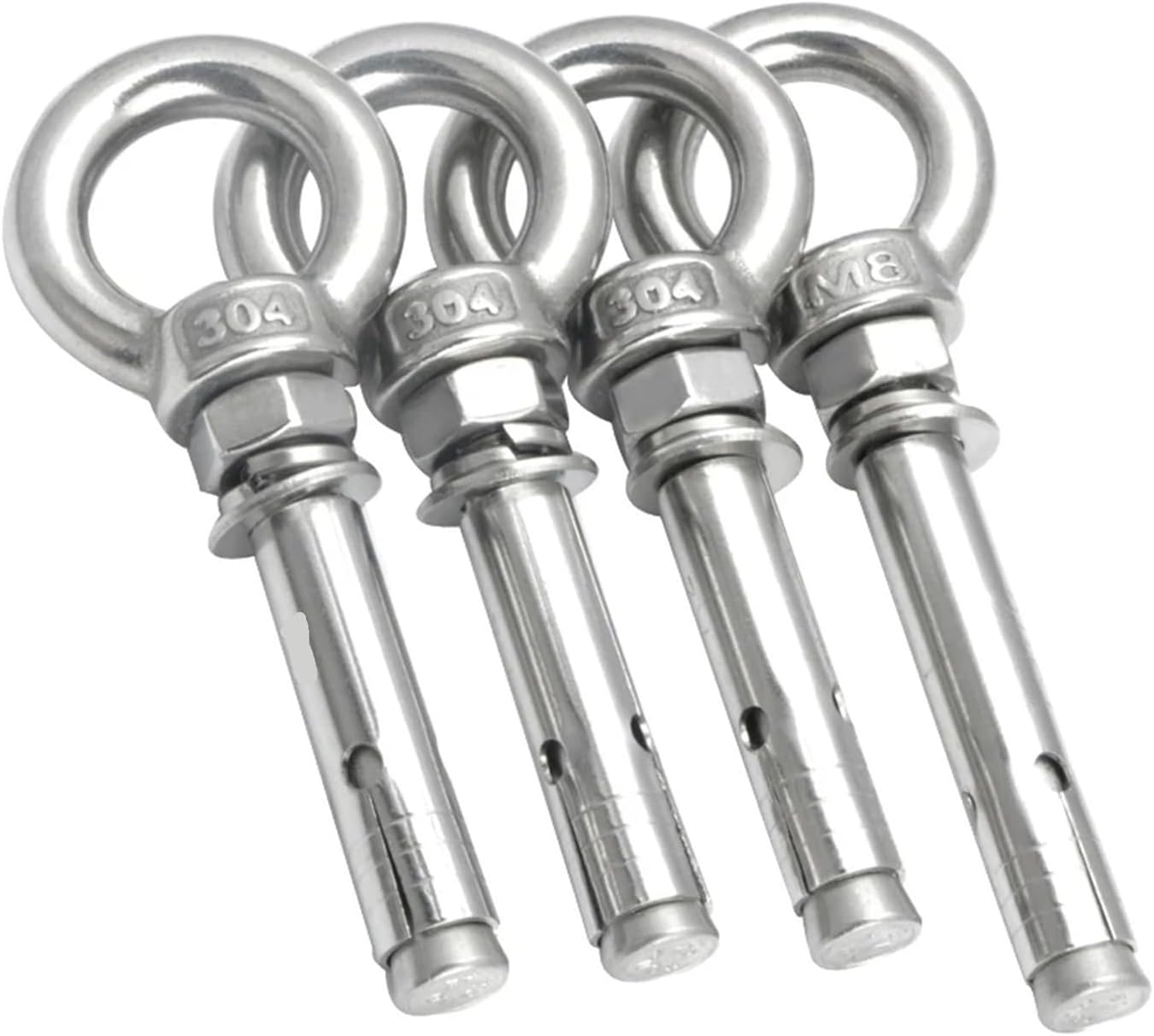Sleeve Anchor Concrete Expansion Eye Bolt 304 Stainless Steel Installation Artifact Hook Long Universal Ring Screws(M16x150mm 1pc)