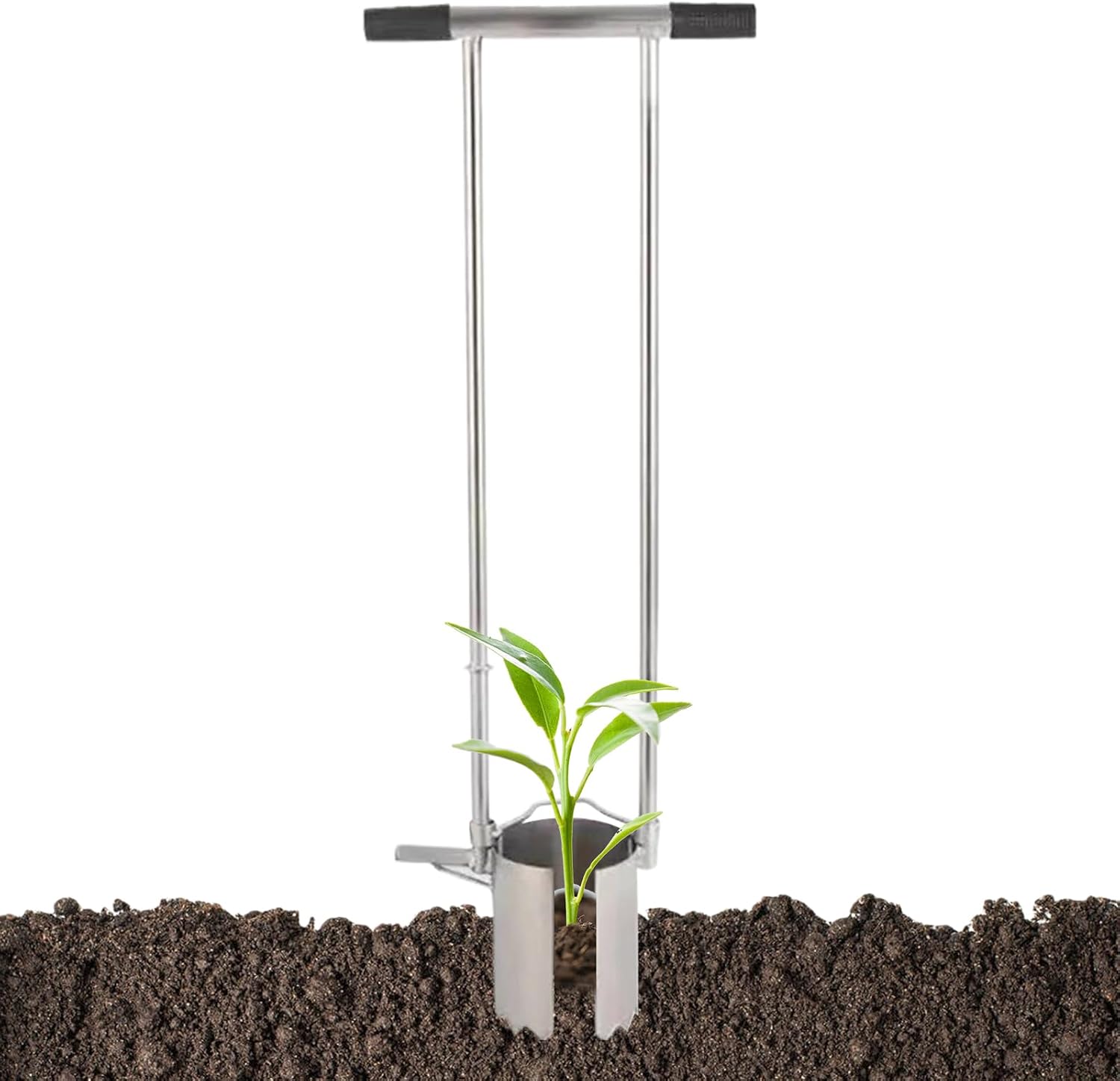 Gardening Plant Transplanter – Long Handled Planter, Bulb Planting Tool, Heavy Duty Manual Weeder with Comfortable Handle | Practical Vegetable Flower Garden Lawn Planting Maintenance Use