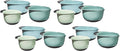 OXO Good Grips 3-Piece Plastic Mixing Bowl Set - Cadet Blue,Tower Gray,Jade,Small,Medium,Large,(Pack of 4)