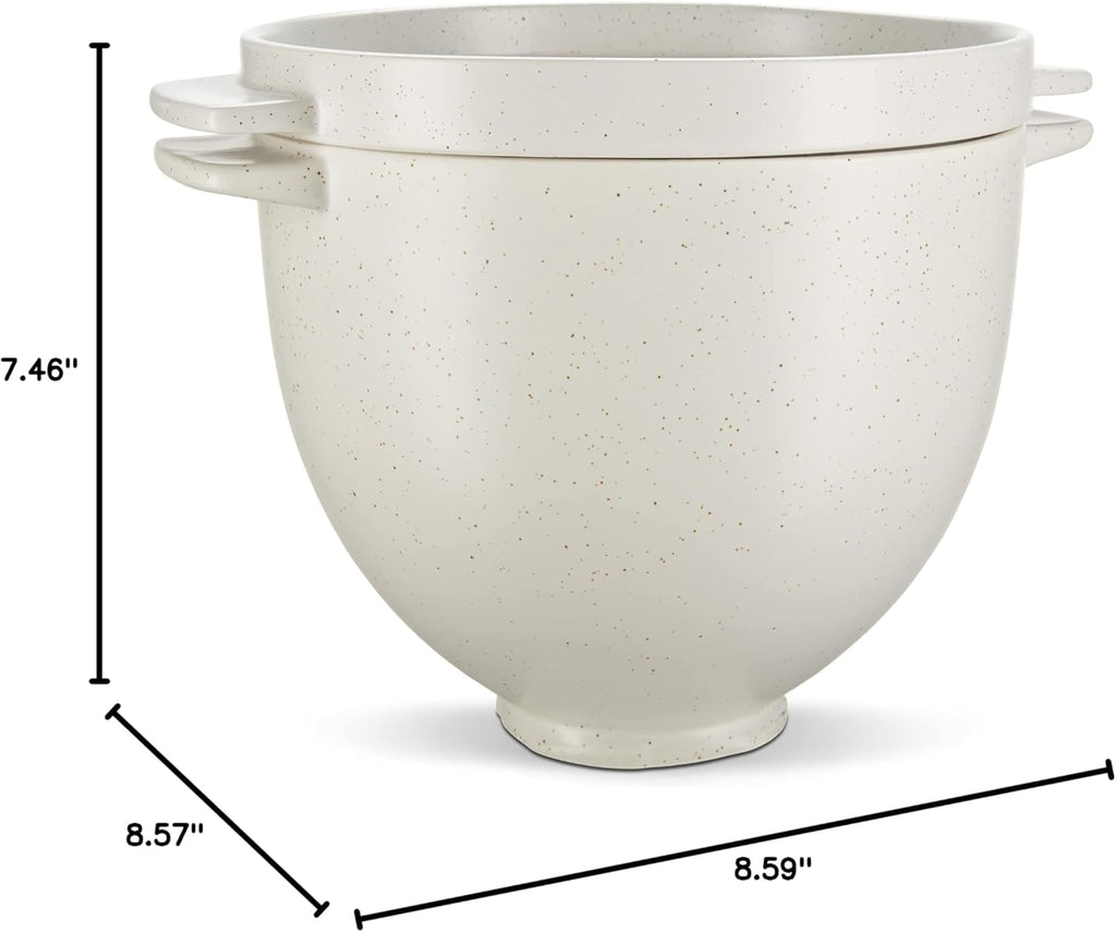 KitchenAid 5 Quart Ceramic Bread Bowl with Lid for all 4.5-5 Quart Tilt-Head Stand Mixers - KSM2CB5BGS