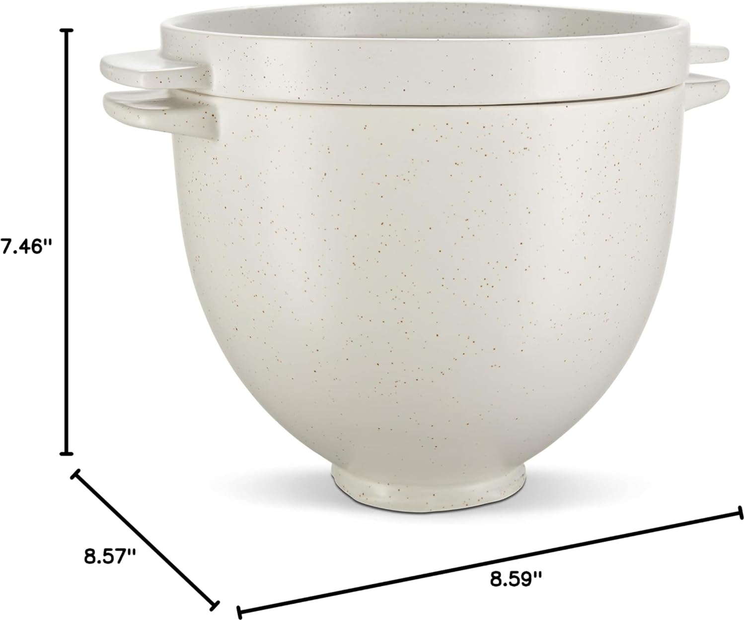 KitchenAid 5 Quart Ceramic Bread Bowl with Lid for all 4.5-5 Quart Tilt-Head Stand Mixers - KSM2CB5BGS