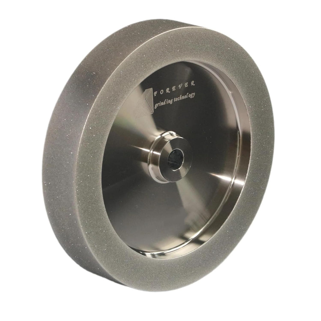 CBN Wheel 8 Inch, CBN Grinding Wheels 8' Diameter, 5/8' Bore, 1.5' Wide, 1' Down the Side, Suitable for Sharpening Woodturning and HSS Tools (600 Grit)