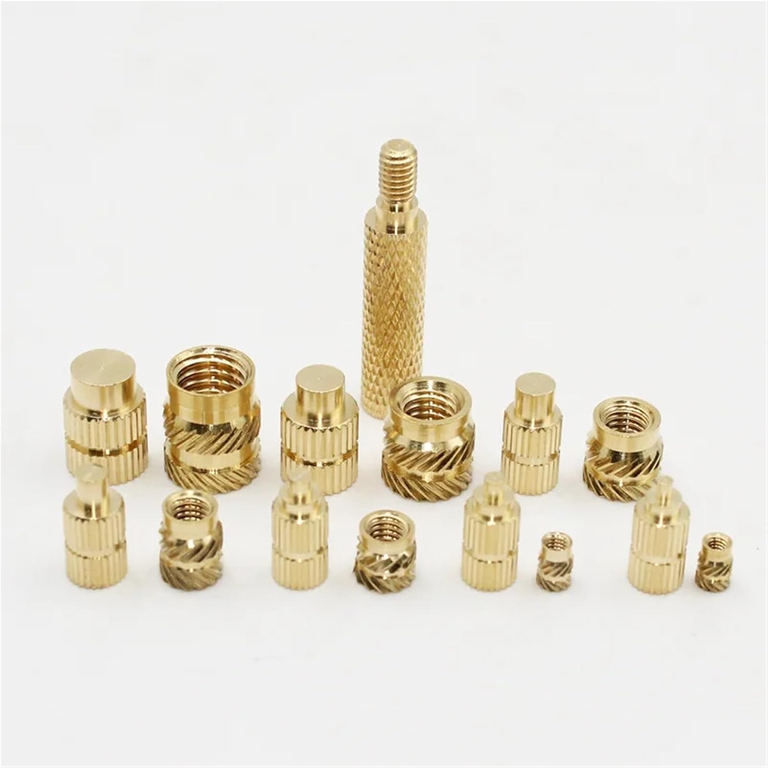 Knurled Nut Hot Melt Brass Heat Insert Nut Iron Tip Embedded Heating Knurled Inserts Nuts 3D Printer Notebook for Plastic Parts 3D Printing Components(1400pcs M2-M4)