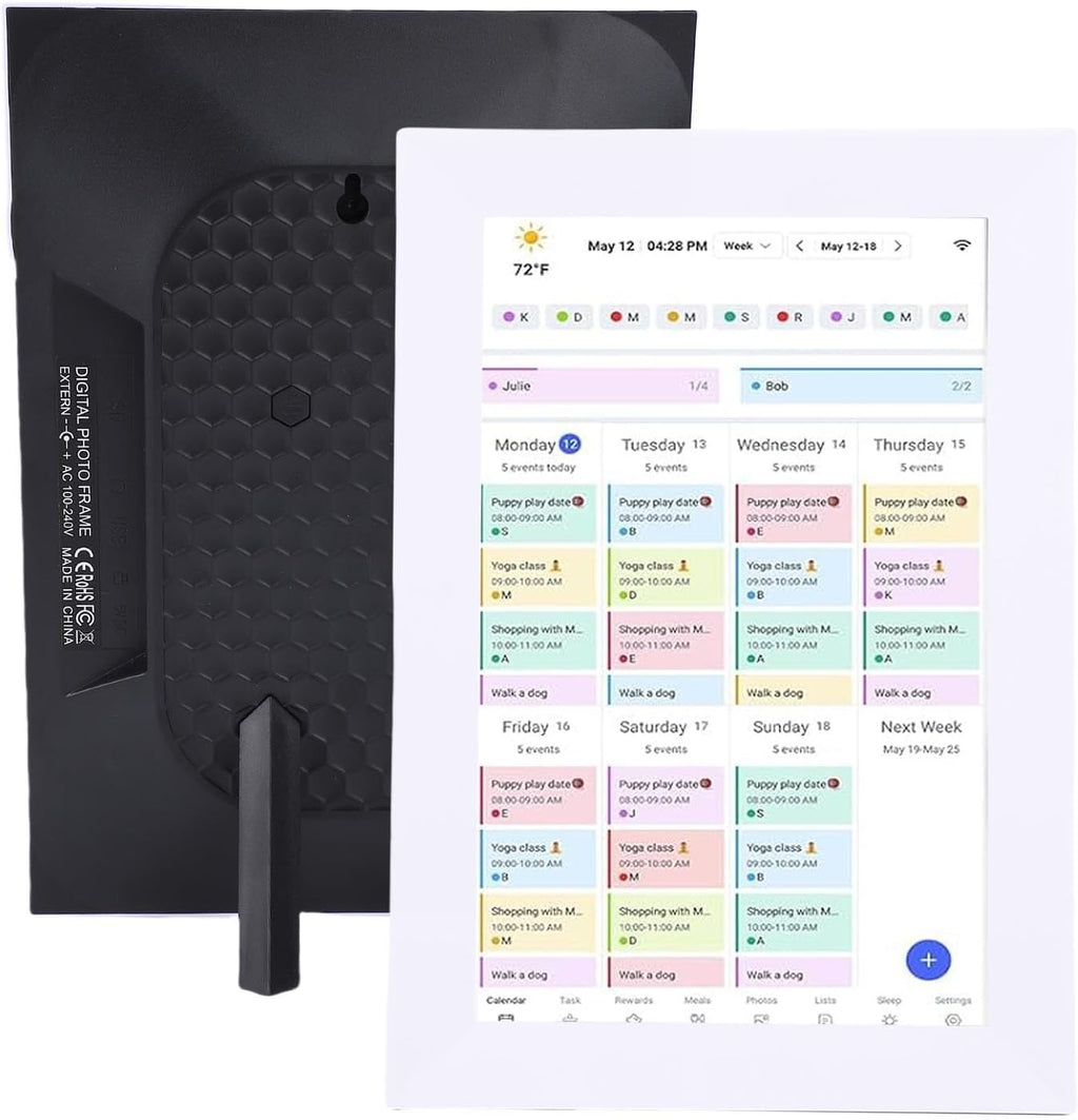 Digital Calendar Chore Chart, 10.1 Inch WiFi Interactive Smart Home Planner with 1080P HD Touchscreen for Family Kitchen Office