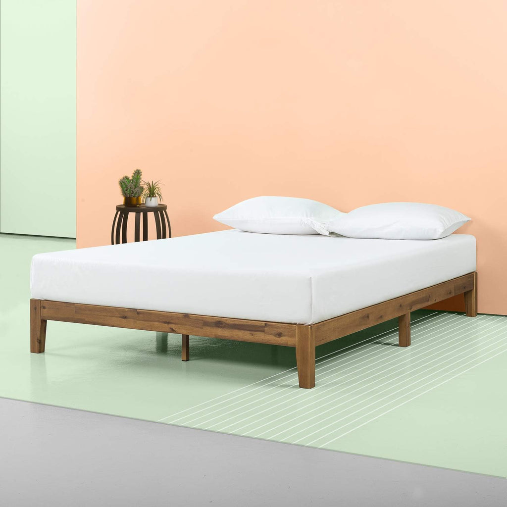 Zinus Lucinda Wood Platform Bed Frame, No Box Spring Needed, Solid Wood Foundation with Wood Slat Support, Easy Assembly, Full