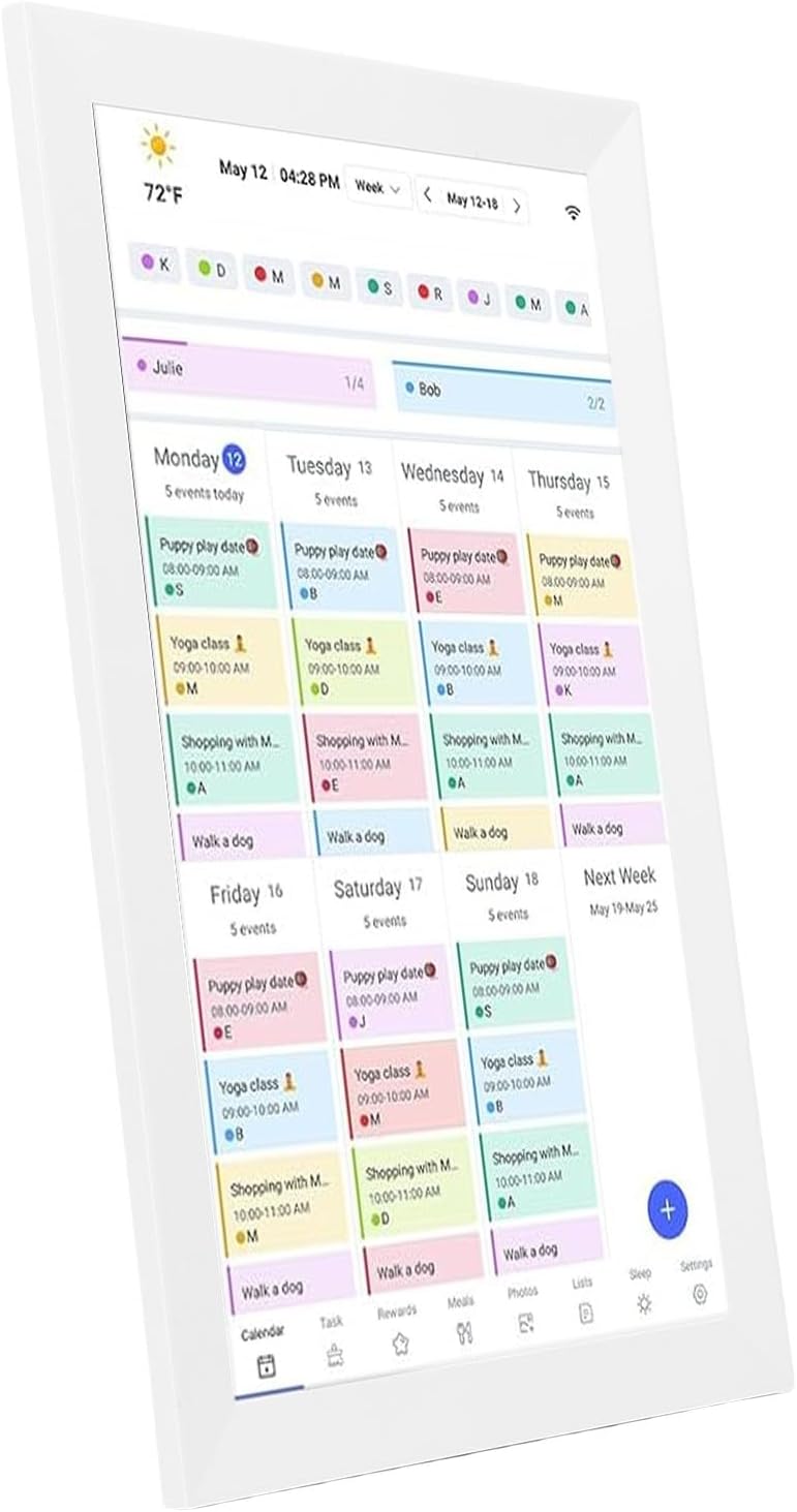 VBESTLIFE 15.6inch Wall Planner Digital Calendar & Chore Chart, Smart 1080P Touchscreen Interactive Display for Family Schedules (US)