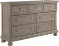 Signature Design by Ashley Lettner Modern Traditional 7 Drawer Dresser, Light Gray