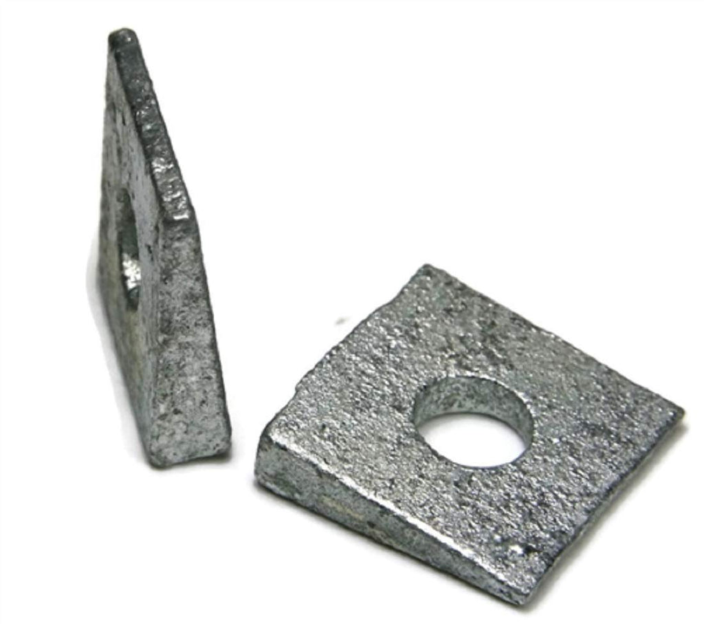 Beveled Square Washers Hot Dipped Galvanized 3/8' - Qty-250