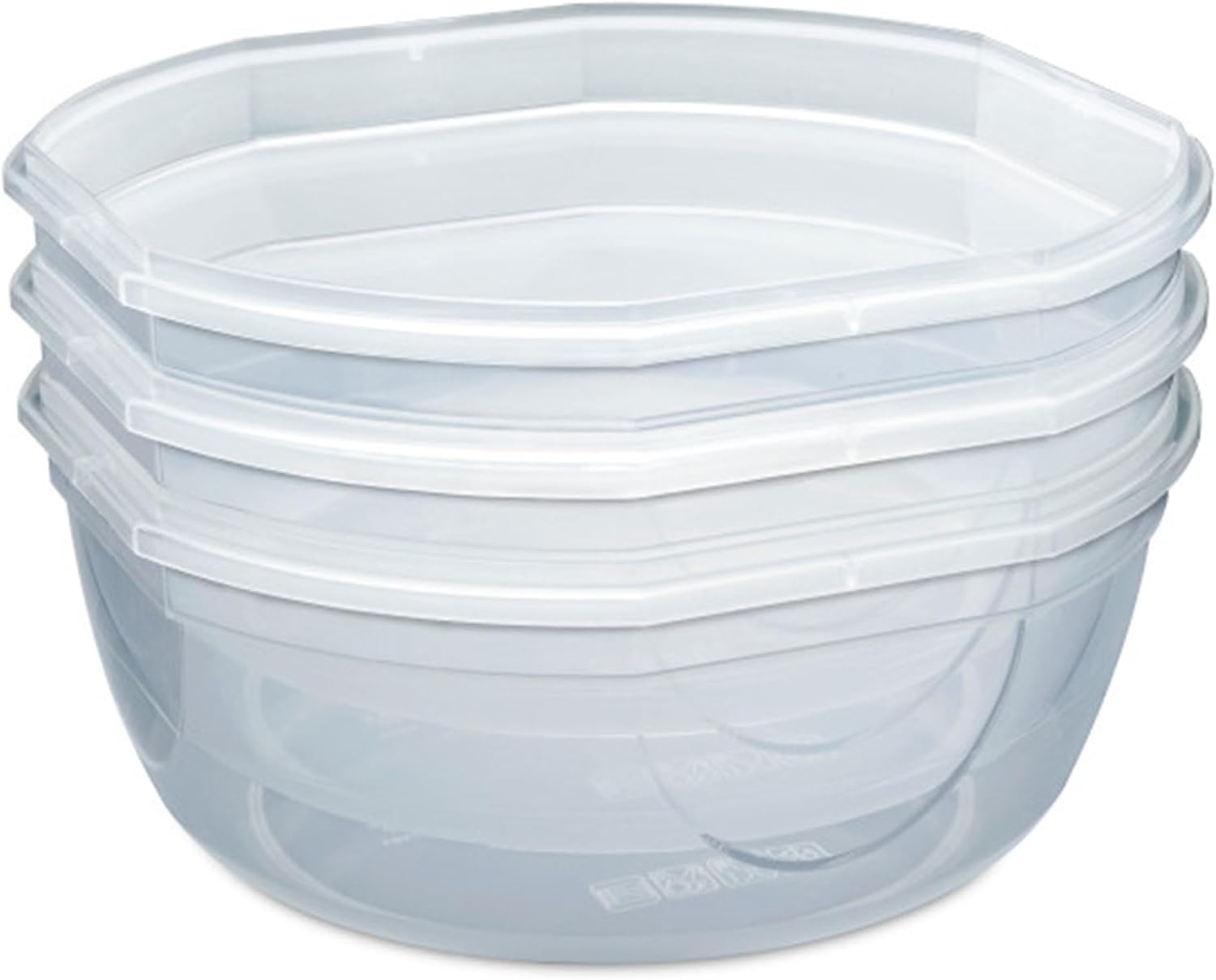 Sterilite Ultra-Seal 8.1 Qt Bowl, Large Airtight Food Storage Container, Latching Lid, Microwave and Dishwasher Safe, Clear With Red Gasket, 8-Pack