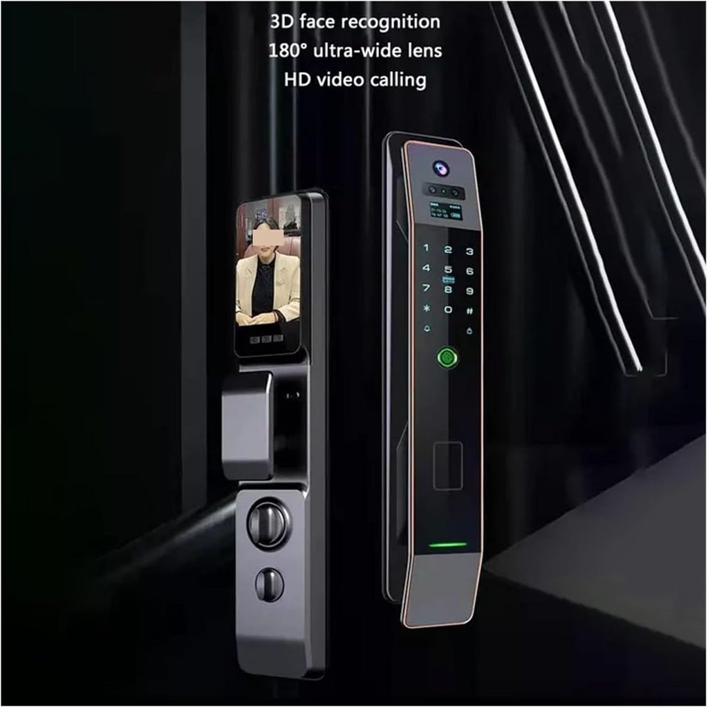 Luxury Smart Lock with Camera, Outdoor Safety Electronic Lock, 3D Facial Recognition Smart Door Lock
