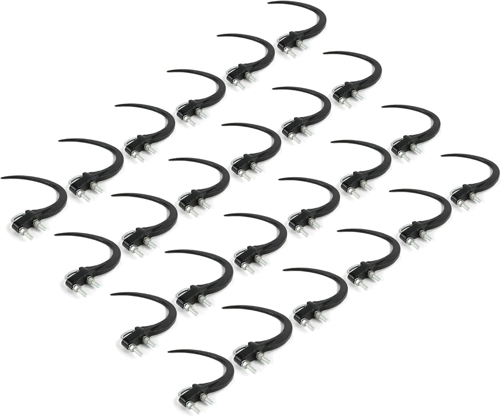 The ROP Shop | (Pack of 24) 9' Hay Accumulator Grapple Hooks with 1 5/8' on Center Mount Holes