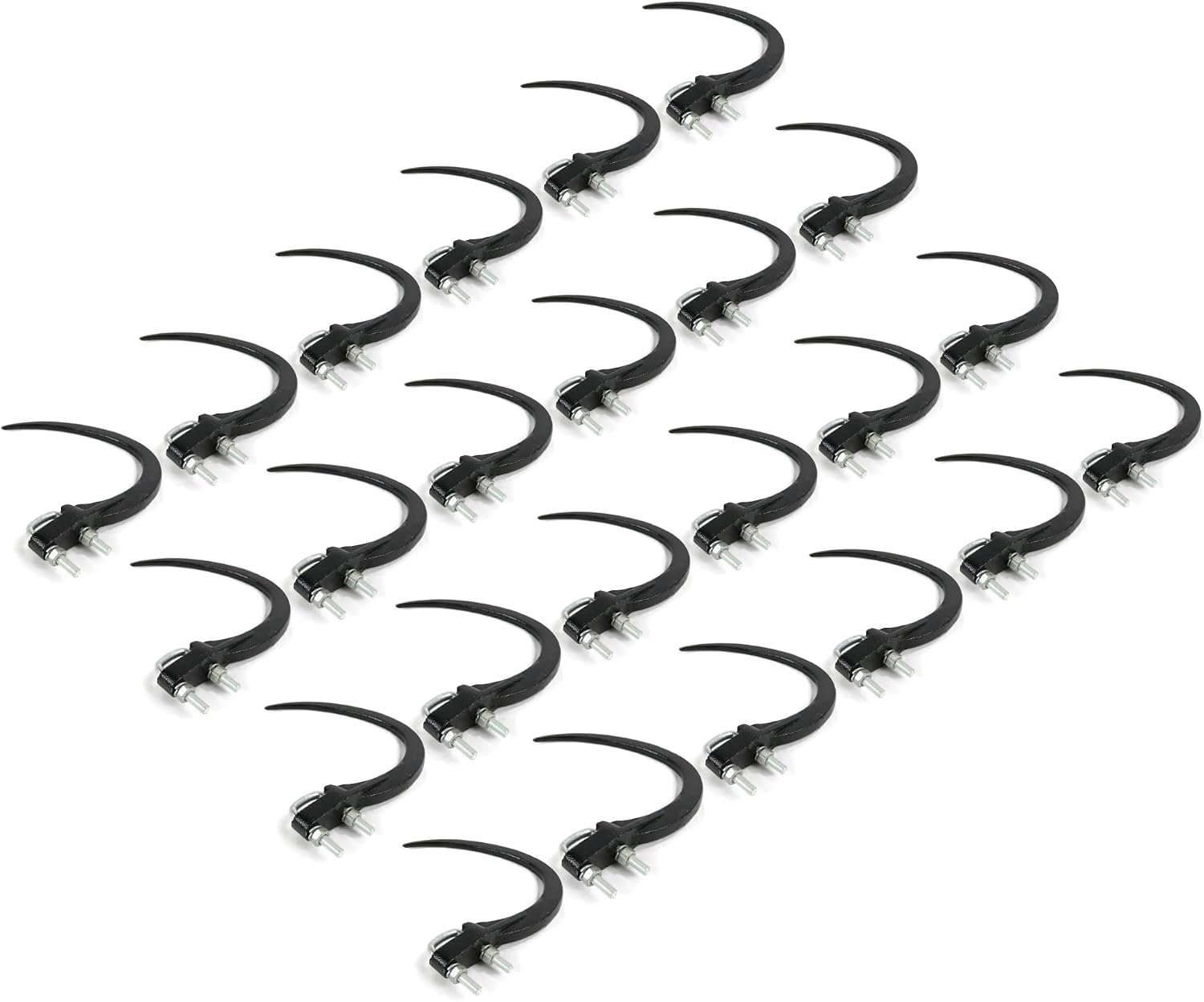 The ROP Shop | (Pack of 24) 9' Hay Accumulator Grapple Hooks with 1 5/8' on Center Mount Holes