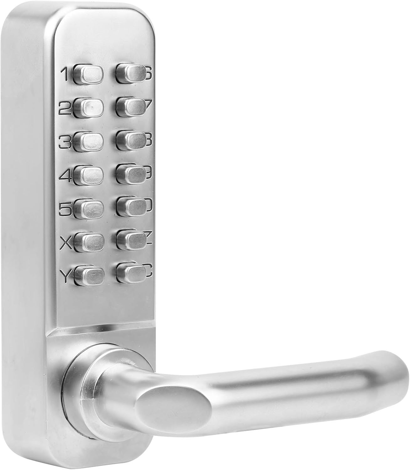 Keyless Door Lock, Mechanical Combination Gate Locks with Handle, Digital Code Password Entry, Safety Home Aess