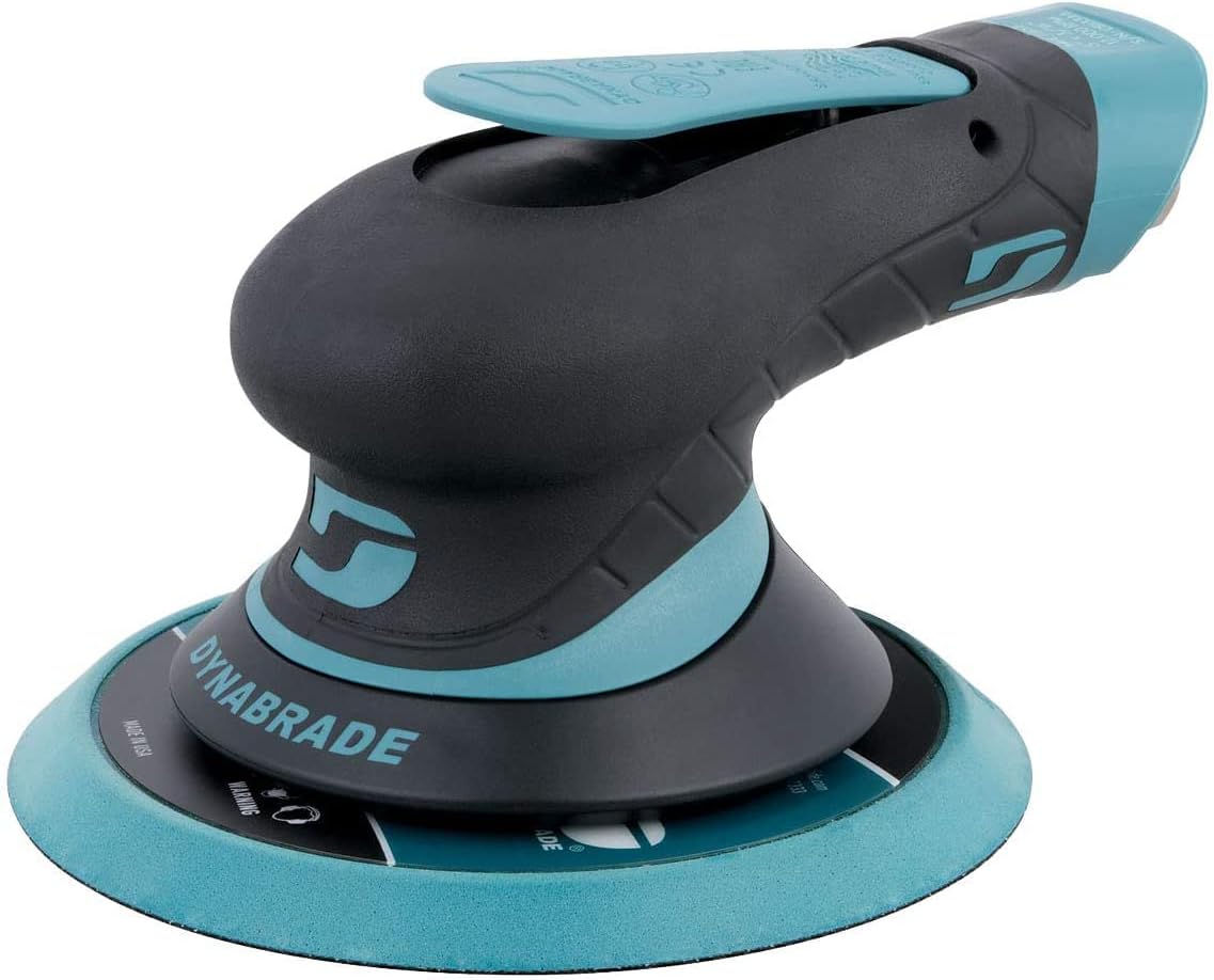 Dynabrade (X61V) Dynorbital Extreme 6' (152 mm) Diameter Random Orbital Sander, Vacuum-Ready, Hook-Face Pad Face | Proportionate 3/16' (5 mm) Diameter Orbit | 12000 RPM Pneumatic Motor