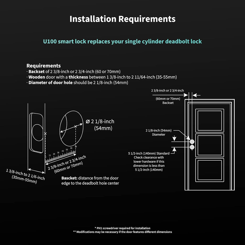 Aqara Smart Lock U100, Fingerprint Keyless Entry Door Lock with Apple Home Key, Touchscreen Keypad, Smart Electronic Deadbolt, IP65 Weatherproof, Supports Apple HomeKit, Alexa, Google, IFTTT, Silver