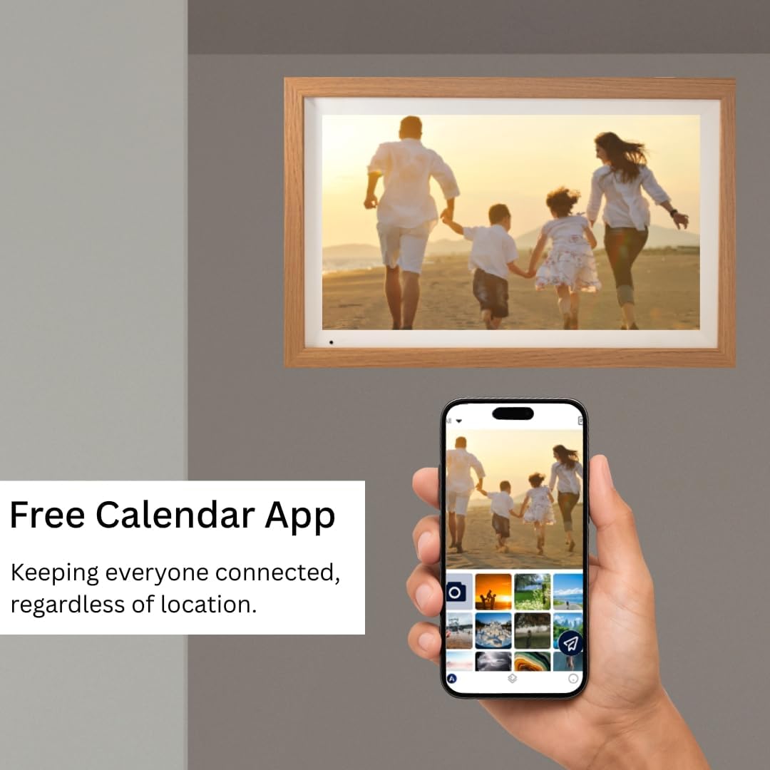 Azpen LifeHub Calendar: 15.6-inch Digital Calendar & Wireless Photo Frame, Wall Planner, Chore Chart, Smart Touchscreen Interactive Display for Family Schedules – Kickstand Included, Great for Organizing Your 2026 Calendar