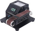 Benchtop Belt Sander with 10 Abrasive Belts 30 Type, 350W 0~90° Adjust Digital Display Sanding Belt Machine, 0~10000Rpm Electric Polishing Grinding Tool