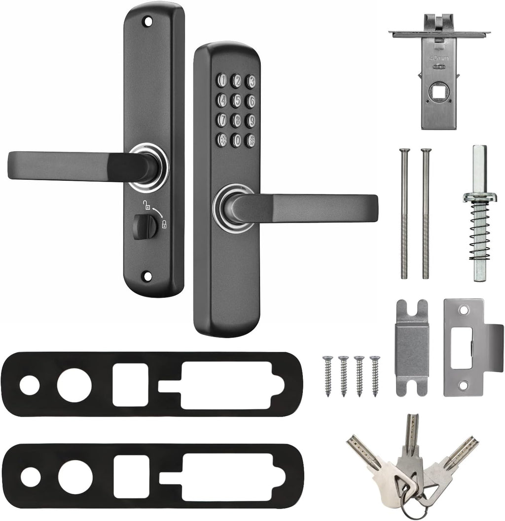 MUTEX Mechanical Door Lock MX230G - Both Keyless Keypad or Mechanical Key Entry, Water & Heat/Fire Proof, 100% Mechanical, Good for Indoor & Outdoor (2026 New Version)