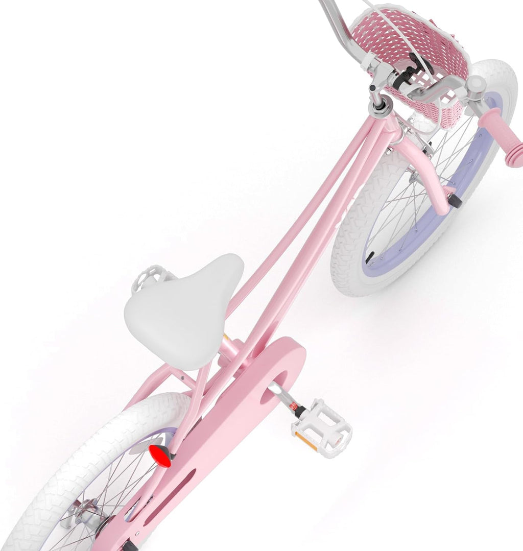 XJD Girls Bike for 3-12 Years Old Girls, 12 14 16 20 Inch Kids Bike with Training Wheels, Adjustable Seat Height, Coaster Brake, Streamers Basket