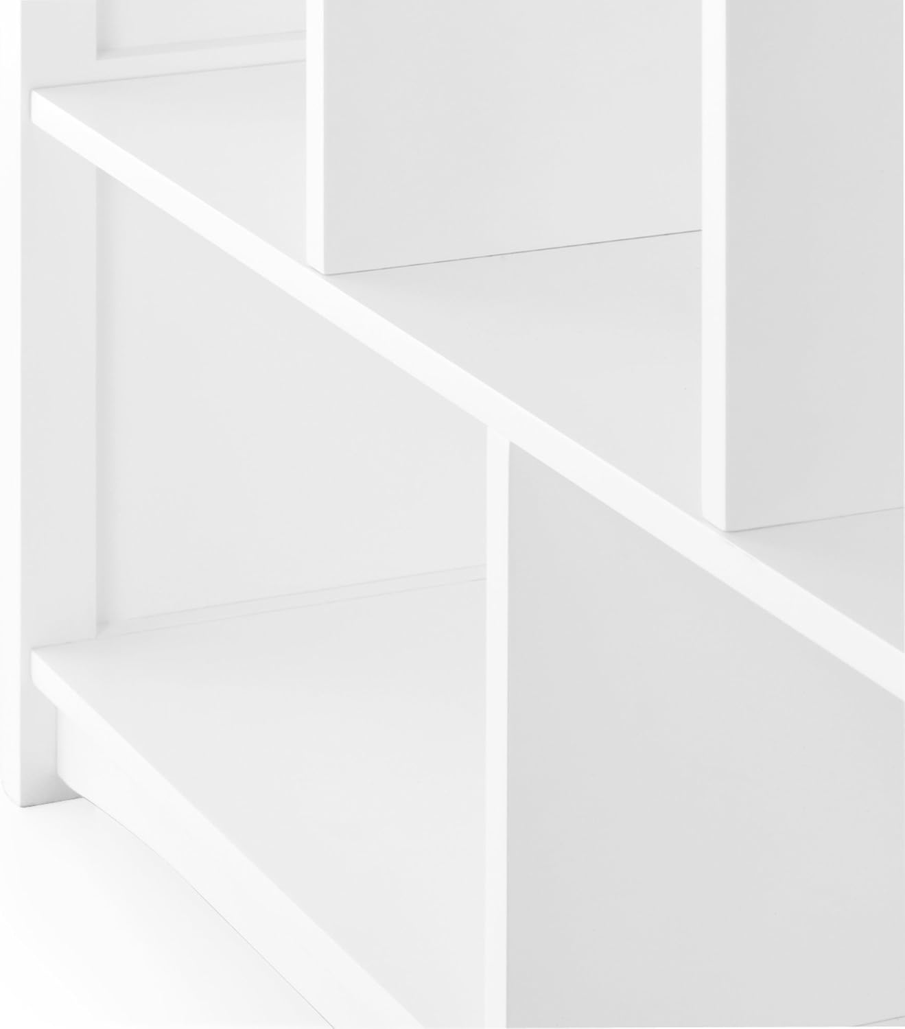 Guidecraft Classic White Bookshelf: Children's 5 Compartment Toy, Bin, Art, Clothes and Bookcase - Wooden Playroom and Bedroom Storage Furniture for Kids